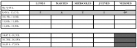 Solicitud para cambio de horario en Infantil y Primaria.
