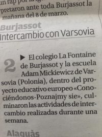 Nuestro cole en el periódico "El Levante "